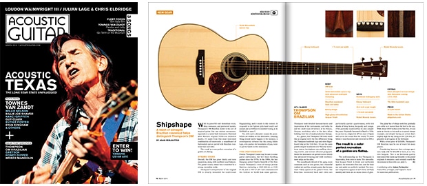 Acoustic Guitar Magazine review of our Brazilian Rosewood OM Full