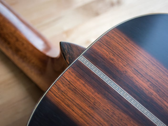 classical hybrid acoustic guitar with custom inlay