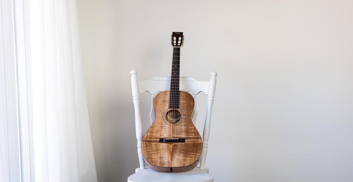 koa wood 12 fret 0 acoustic guitar