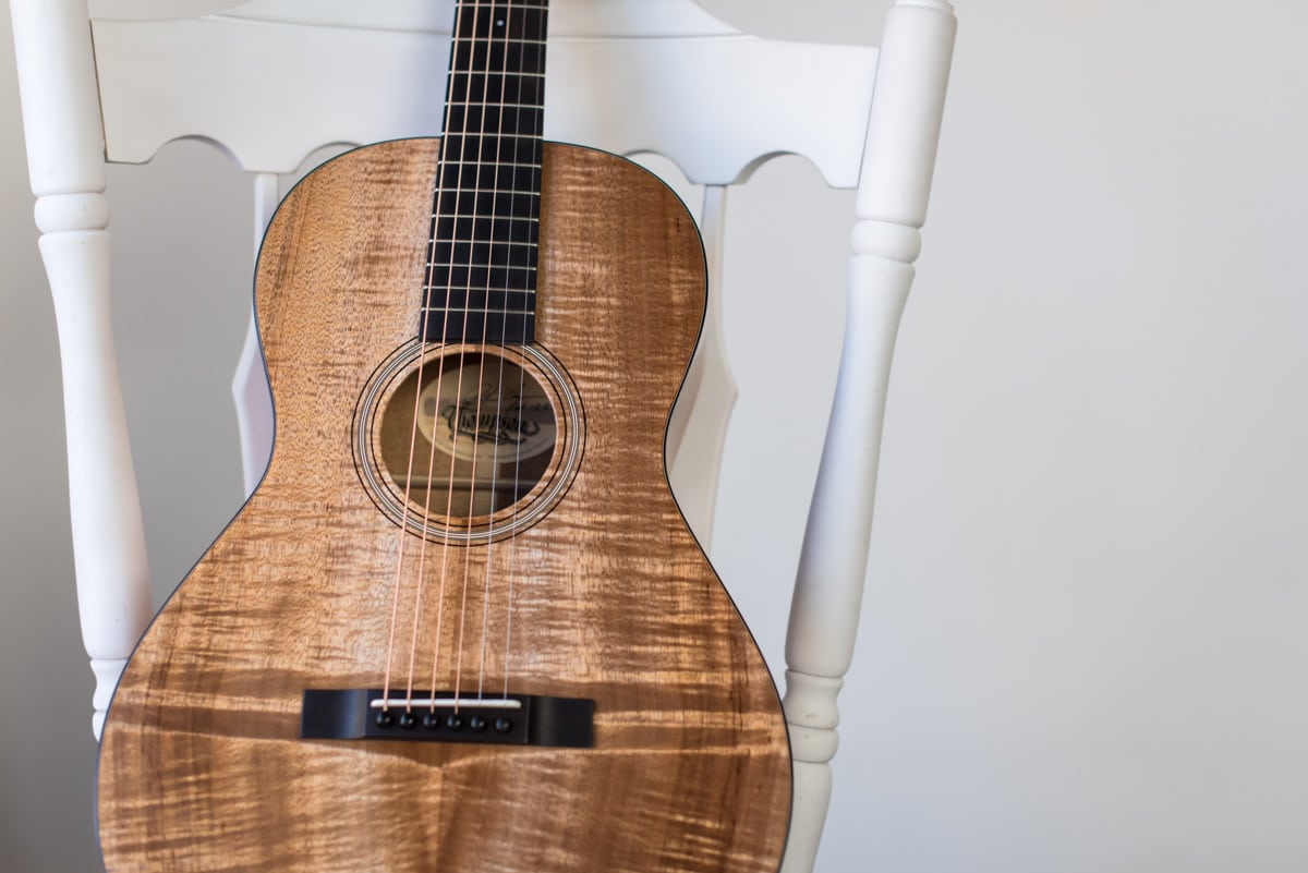 koa wood 12 fret 0 acoustic guitar