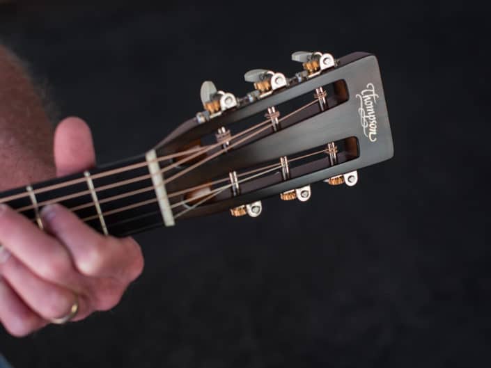 custom headstock inlay acoustic guitar
